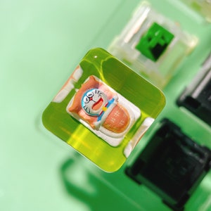 Kubus schattige keycap, aangepaste keycap, exposy hars keycap, cherry mx keycap, anime keycap, japan keycap, schattige keycap, Geschenken voor hem, Cadeau voor haar