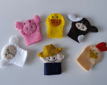 Old MacDonald Finger puppet set