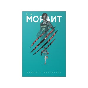 Ja Morant x Memphis Grizzlies - ( NO FRAME ) Satin Poster (210gsm)