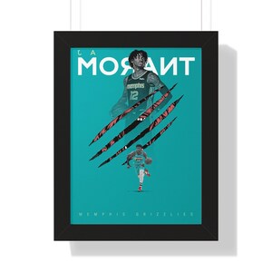 Ja Morant x Memphis Grizzlies - Framed Vertical Poster