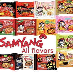 Korean Instant Ramen Noodles Pack Random In Box or Bag + Free Random( Cup or bag)  Or Water Bottle ( SamYang, NongShim, OTTGI, Paldo,…)