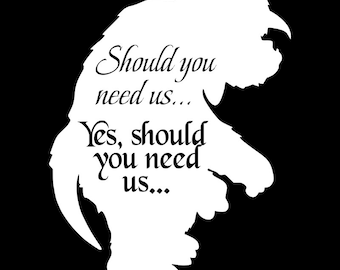 Ludo Silhouette Decal from Labyrinth Movie