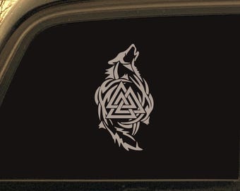 Viking Úlfhéðnar, No Mercy, Only Violence Wolf Rune reflective decal