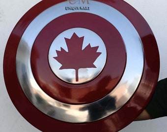 Captain Canada Shield: 22" Metal Armor, Halloween Cosplay Prop