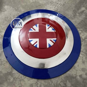 Replica in metallo dello scudo di Capitan America Carter - Schermo per cosplay e giochi di ruolo, regalo di Halloween e Natale