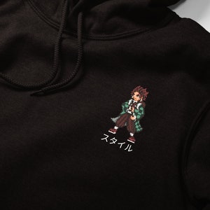 Anime Character Hoodie, Pixel Art Anime Hoodie, Pullover Hoodie, Unisex Hoodie, Mens Hoodie, Womens Hoodie, Anime hoodie
