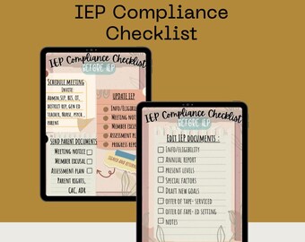 Special Education IEP Checklist (BEFORE IEP)