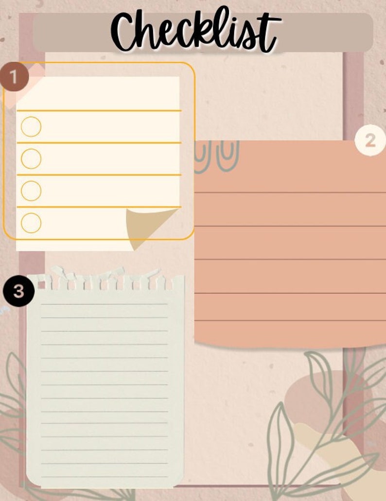 Digital Checklist Template - Etsy