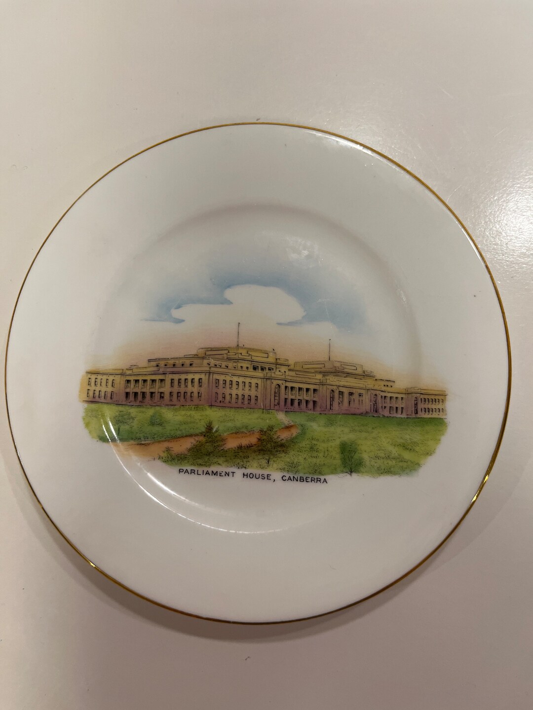 Vintage Shelley Souvenir Plate Parliament House Canberra Etsy Australia