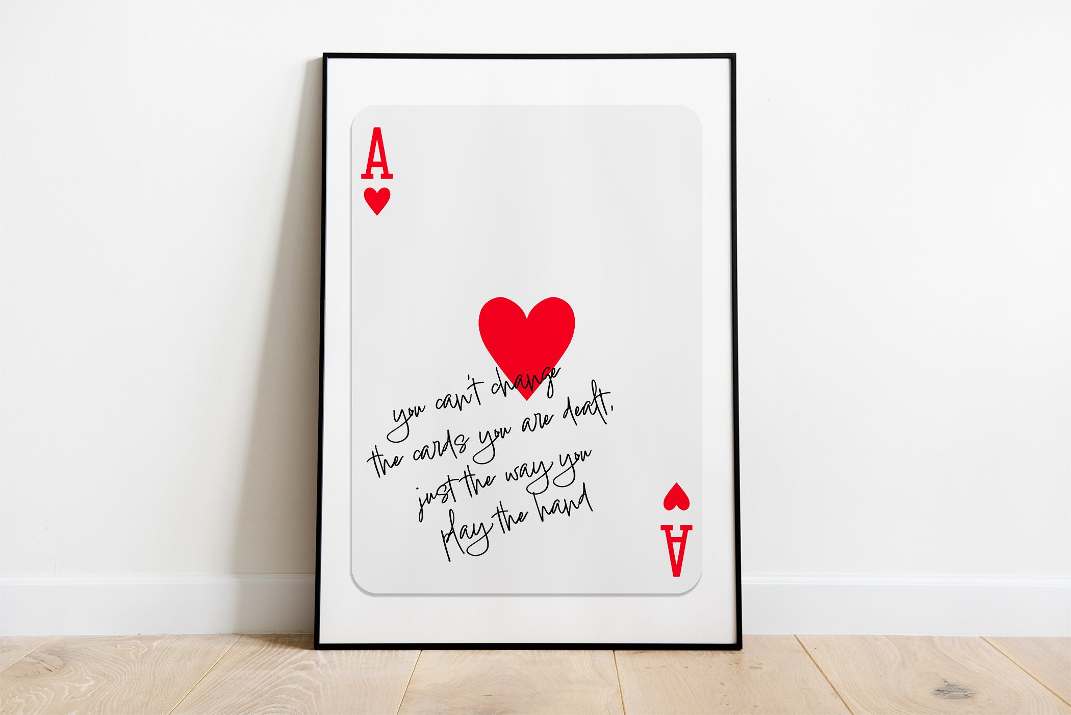 Trendy Ace of Hearts Print | Motivational Art | Inspirational