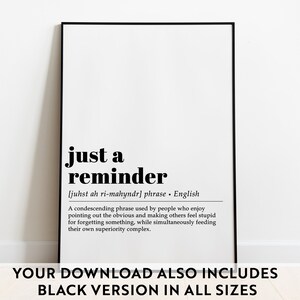 Friendly Reminder Definition - Funny Work Quote - Friendly Reminder  Sticker for Sale by laoukil