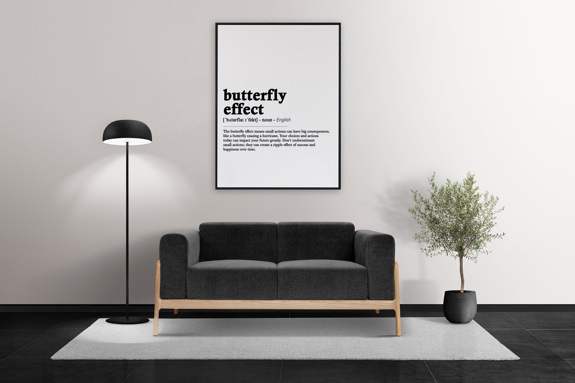 Butterfly Effect Definition Wall Art Inspirational Wall Art Minimalist