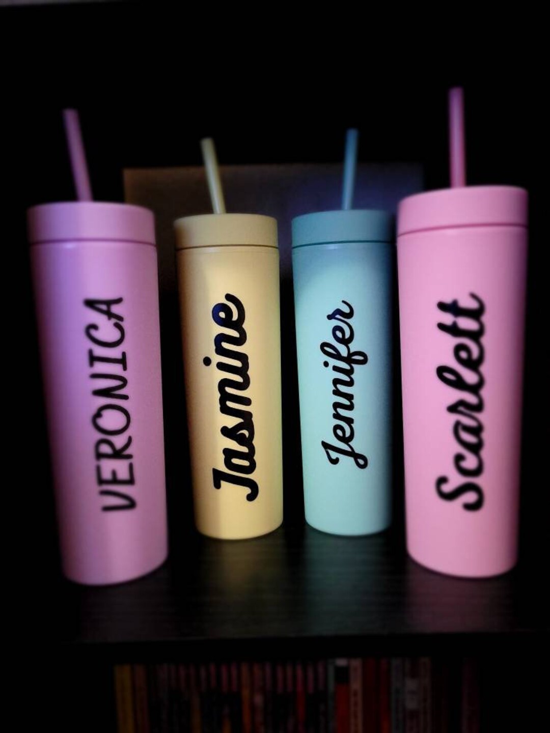 Personalized Skinny Tumblers, Gift, Bridal Party Gift, Bridesmaid Gift, Christmas Gift, Pastel