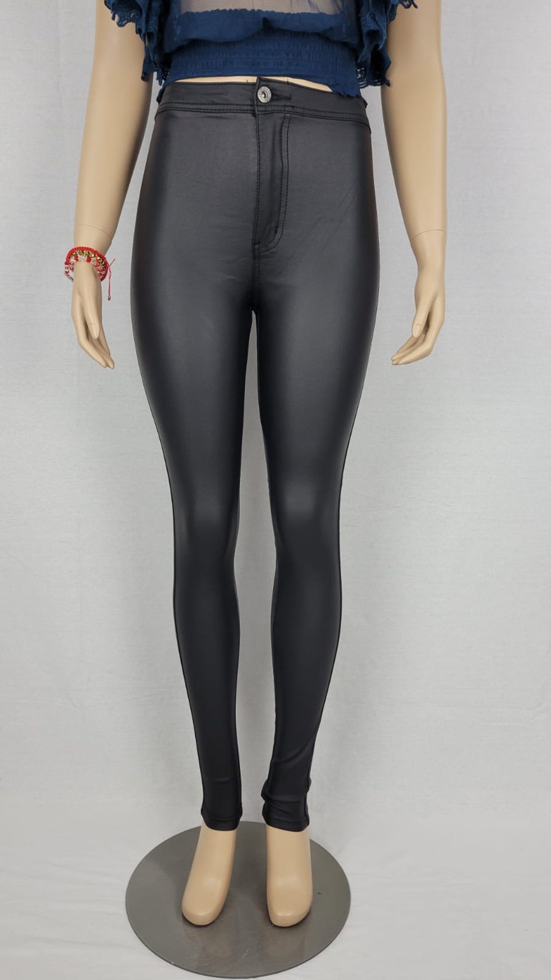 womens faux leather jeans