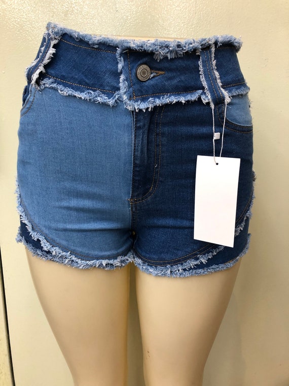 Shorts de mezclilla con parches Etsy Espa a