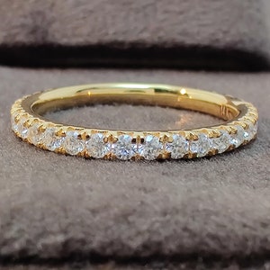 Lab Grown Diamond Eternity Band Diamond Eternity Ring 1.5 MM Stones In Full Eternity Matching Band Stackable Band Anniversary Ring For Her