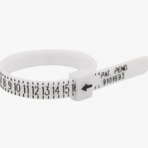 Ringsizer Verstelbare, herbruikbare ringmeter, inclusief volledige en halve maten. Vind de perfecte ringmaat voor de VS. Ringmaat 1-17 US
