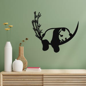 Sleeping Panda Wall Art: Laser Cut Design (Digital Download)