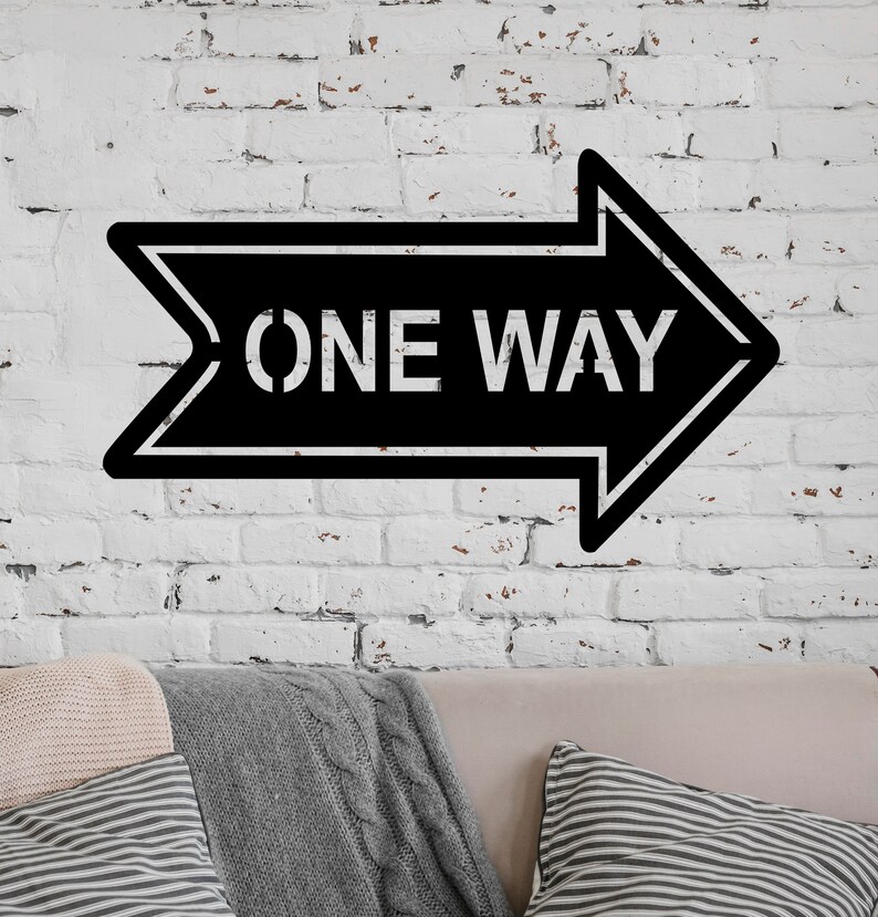 One Way Wall Art Files ,dxf, and PDF Files,plasma Cut File,wall Art Dxf ...