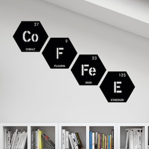 Coffee Elements Wall Art, Digital Download, DXF, SVG, and PDF Files, Coffee Lover Decor, Laser Cut Design