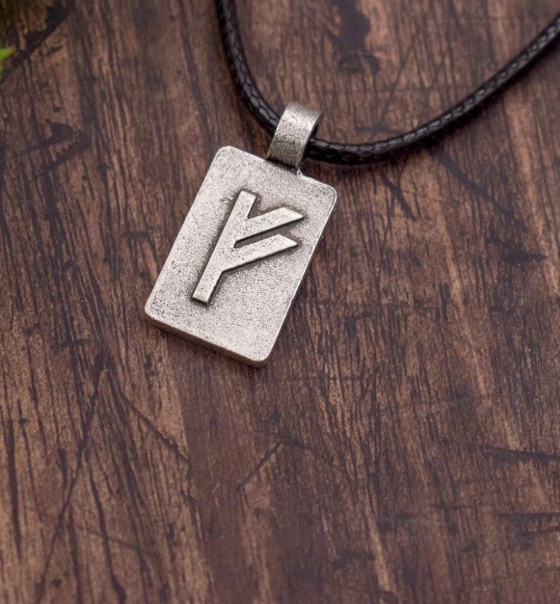 Runic Pendant Viking Rune Fehu Runic Vegvisir Necklace Pendant Stainless - Etsy