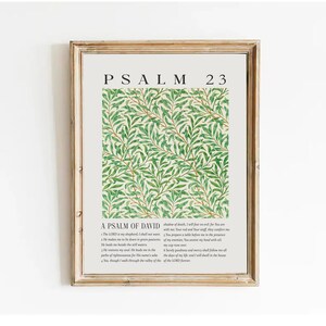Psalm 23 Watercolor Print: Christian Home Decor (Digital Download)
