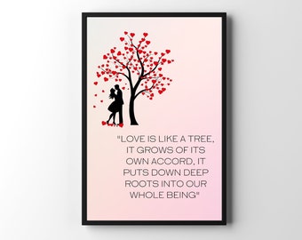 Love quote wall art, Romantic wall art, valentine printable, valentine wall décor, love wall art, valentine wall art, valentines day décor