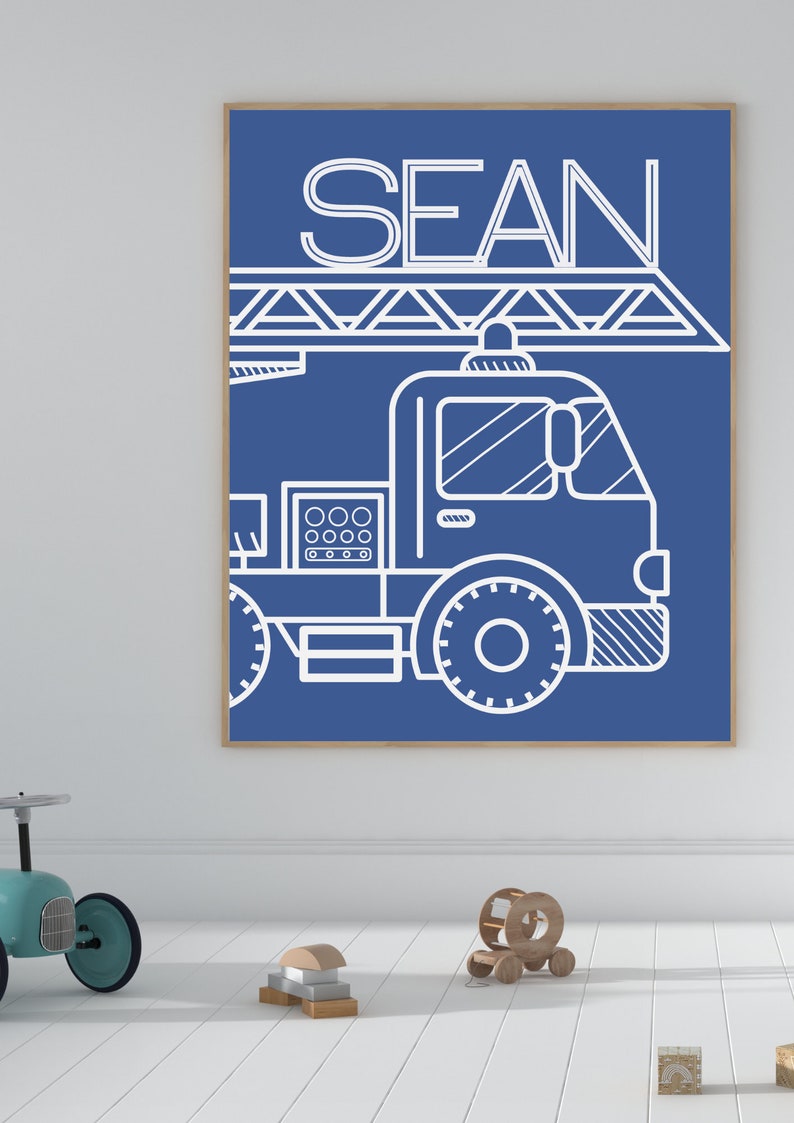 Personalised Boys Name Print Printable Name Art Customisable Baby Name Art Personalised Boy Room ...