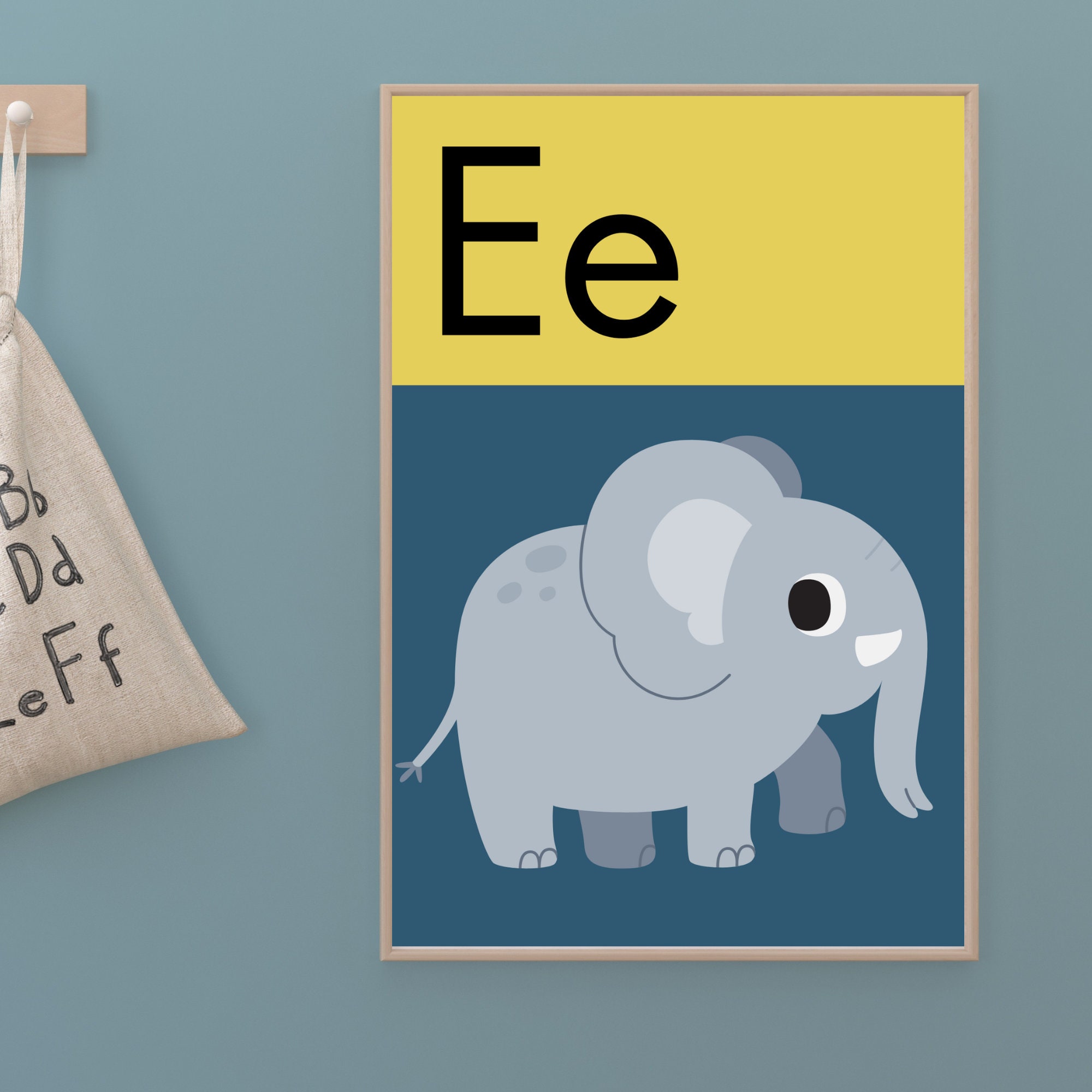 Alphabet Chart Alphabet Poster Letter E Abc Learning Abc Print Etsy