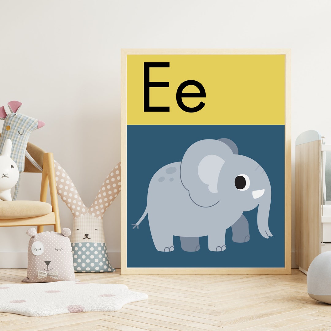 Alphabet Chart Alphabet Poster Letter E Abc Learning Abc Print Etsy