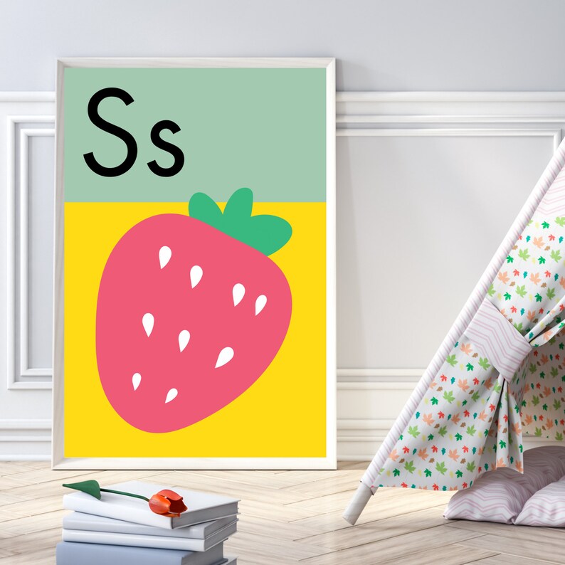 Alphabet Chart Alphabet Poster Letter S Abc Learning Abc Print Alphabet
