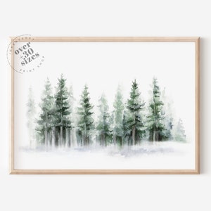 Winter Landscape Print perfect for Christmas gifts Winter Painting Snowy Winter Trees Printable Wall Art Christmas Wall Art