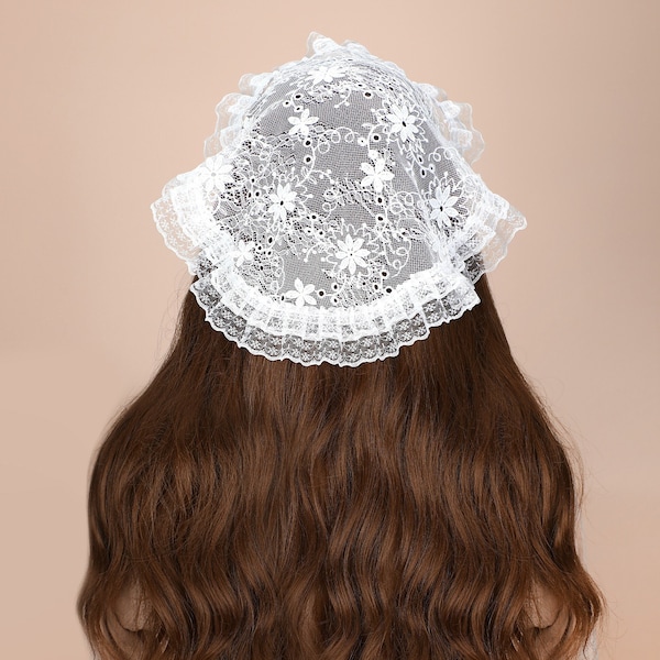 Round Cap Veil Etsy