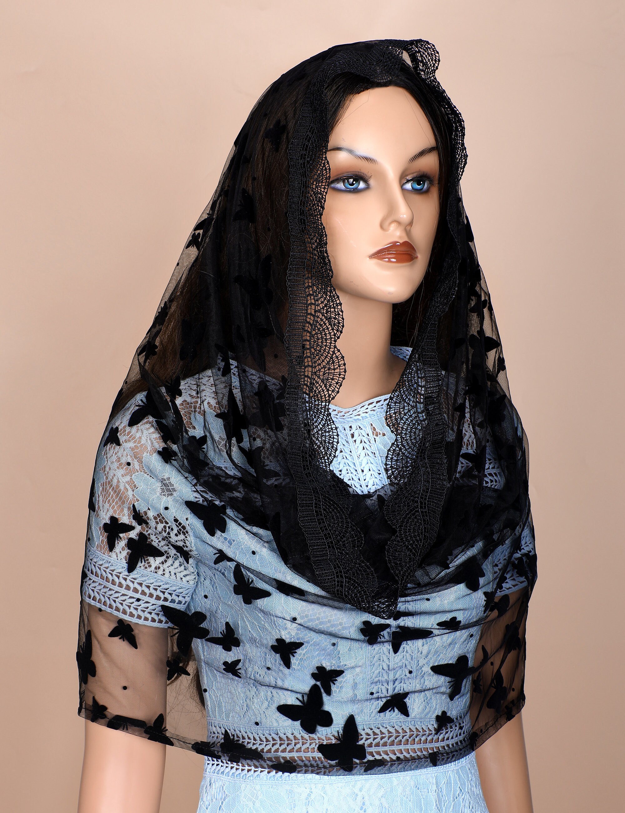 Catholic Lace Veil Mantveil Lace Chapel Veil Small Triangle