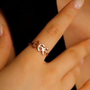 Sterling Silver Angel Number Ring: Lucky Number Numerology Jewelry image 3