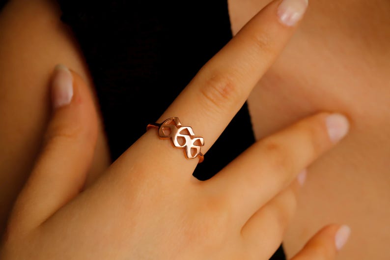 Sterling Silver Angel Number Ring: Lucky Number Numerology Jewelry image 3