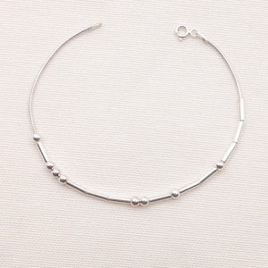 925 Sterling Silver Morse Code Bracelet • Delicate Couples Bracelet Hidden Message in Morse Code