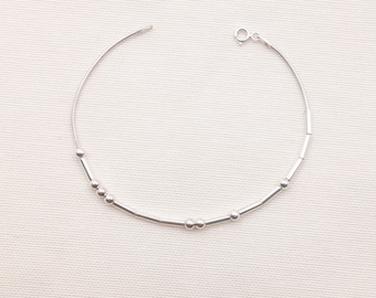 Pulsera de plata de ley con código Morse: Joyería con mensaje oculto personalizado