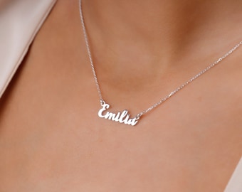 Custom Name Necklace with Dainty Cable Chain, 18K Gold Filled Jewelry with Twist (Rope) Chain, Cable Chain or Beaded Ball Chain