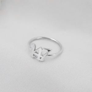 Sterling Silver Angel Number Ring: Lucky Number Numerology Jewelry 925 Sterling Silver