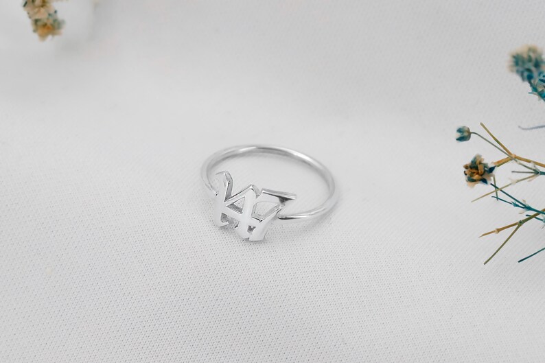 Sterling Silver Angel Number Ring: Lucky Number Numerology Jewelry 925 Sterling Silver