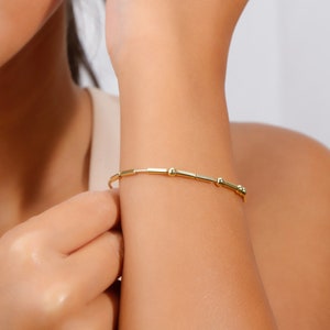 Morse Code Bracelet in 925 Sterling Silver • Antitarnish Waterproof Bracelet Hidden Message in Morse Code