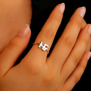 Sterling Silver Angel Number Ring: Lucky Number Numerology Jewelry image 2