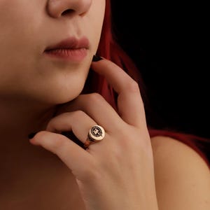 Personalized Sterling Silver Class Ring, Engraved Graduation Year, University Keepsake image 8