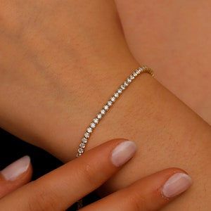 Sterling Silver Waterway Tennis Bracelet with CZ Pave White Diamonds 画像 5