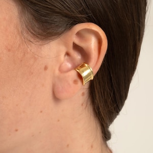 18K Gold Plated Ear Cuff: Adjustable Sterling Silver No Piercing