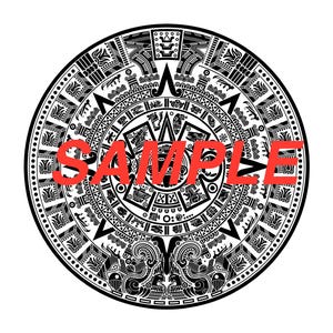 DIGITAL DOWNLOAD  Calendario Azteca SVG Ai Pdf