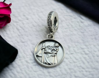 PANDORA ST.CHRISTOPHER. Patron Saint Of Travel Charm 791715CZ