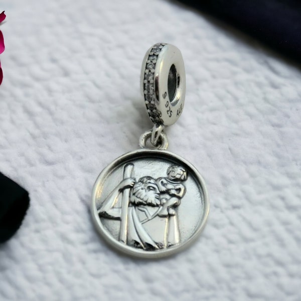 PANDORA ST.CHRISTOPHER. Patron Saint Of Travel Charm 791715CZ