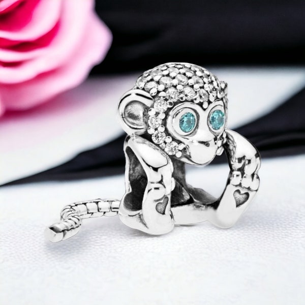 Pandora Silver Pave Monkey Charm 798054CZ